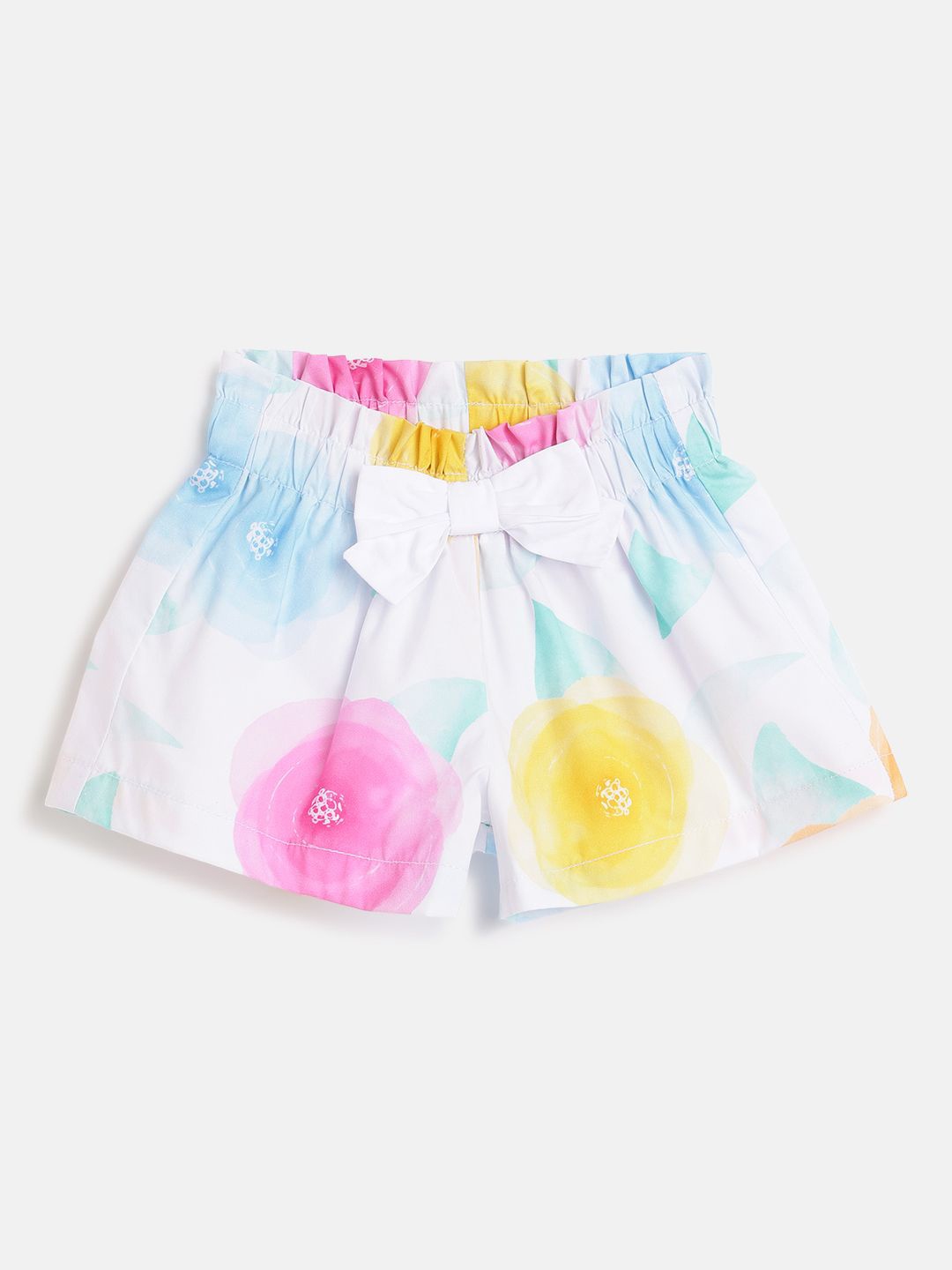 

Chicco Girls Floral Printed Cotton Shorts, White