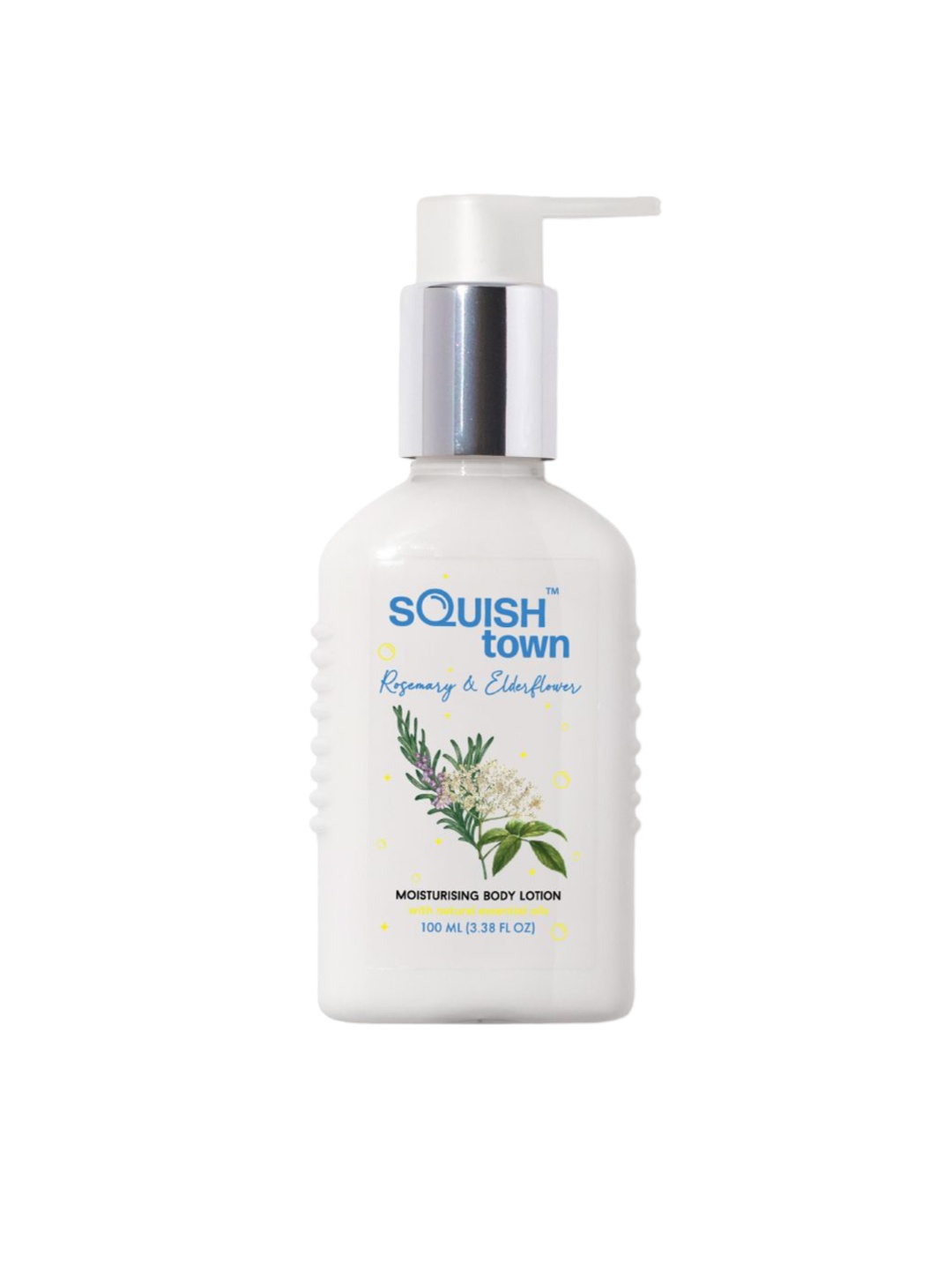 

Squish town Rosemary & Elderflower Moisturising Body Lotion - 100ml, White