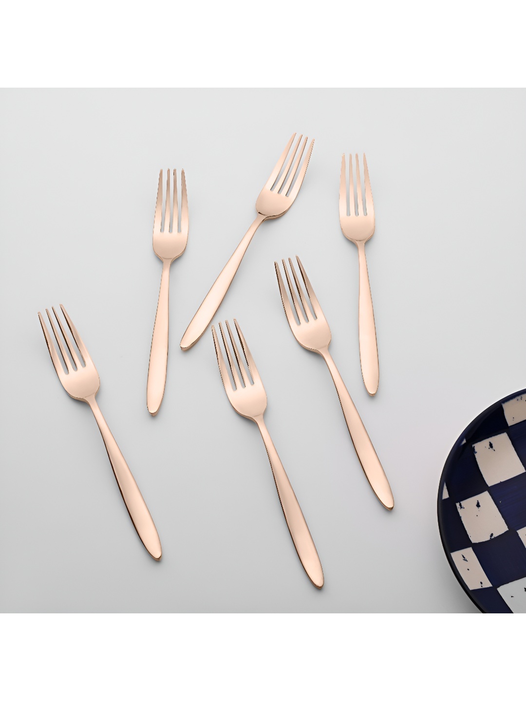 

BlackCarrot "Luxurious Rose Gold-Toned 6 Pieces Stainless Steel Forks