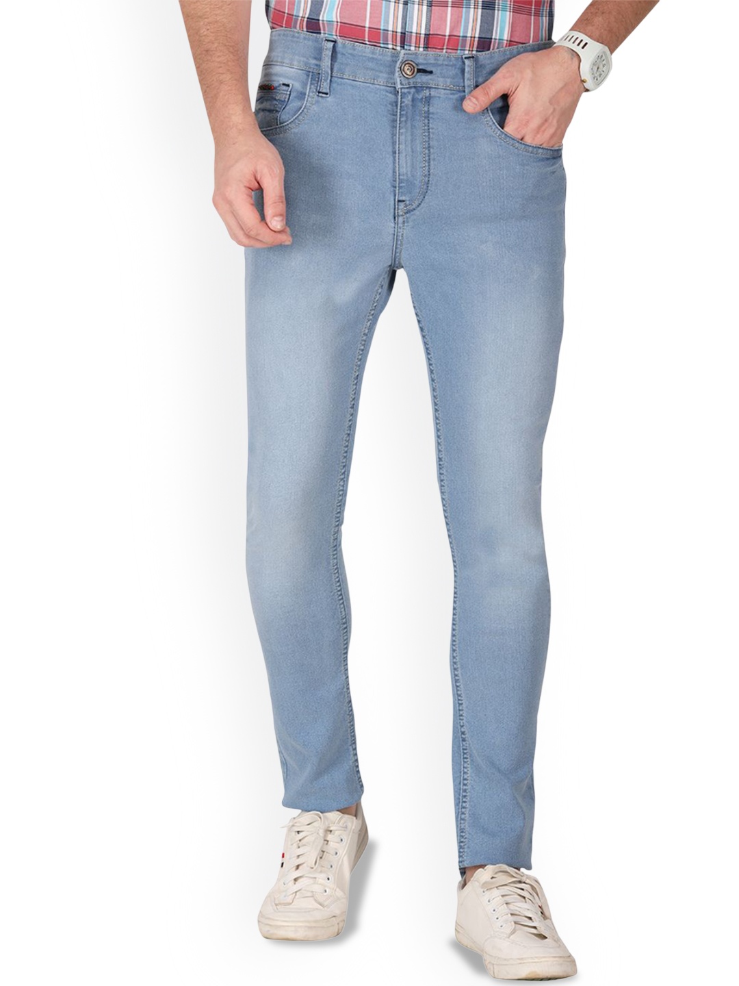 

Monterresy SF Men Original Slim Fit Light Fade Stretchable Jeans, Blue
