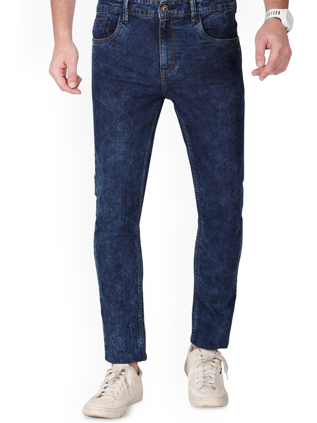 

Monterresy SF Men Original Slim Fit Light Fade Stretchable Jeans, Blue