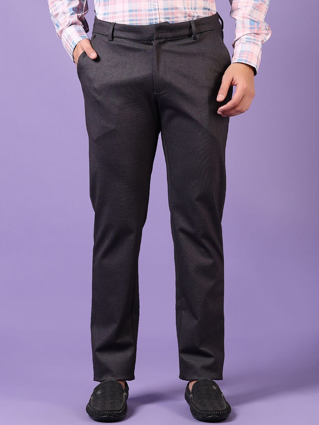 

V-Mart Men Cotton Mid-Rise Regular Fit Chinos Trousers, Brown