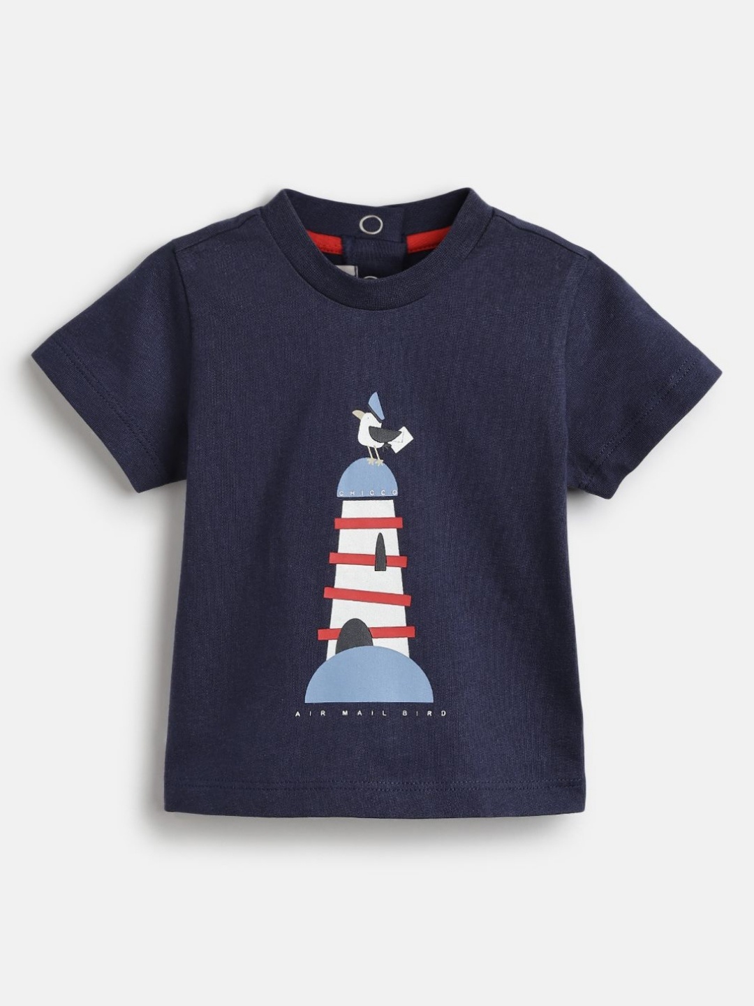 

Chicco Boys Graphic Printed Round Neck Cotton T-shirt, Navy blue