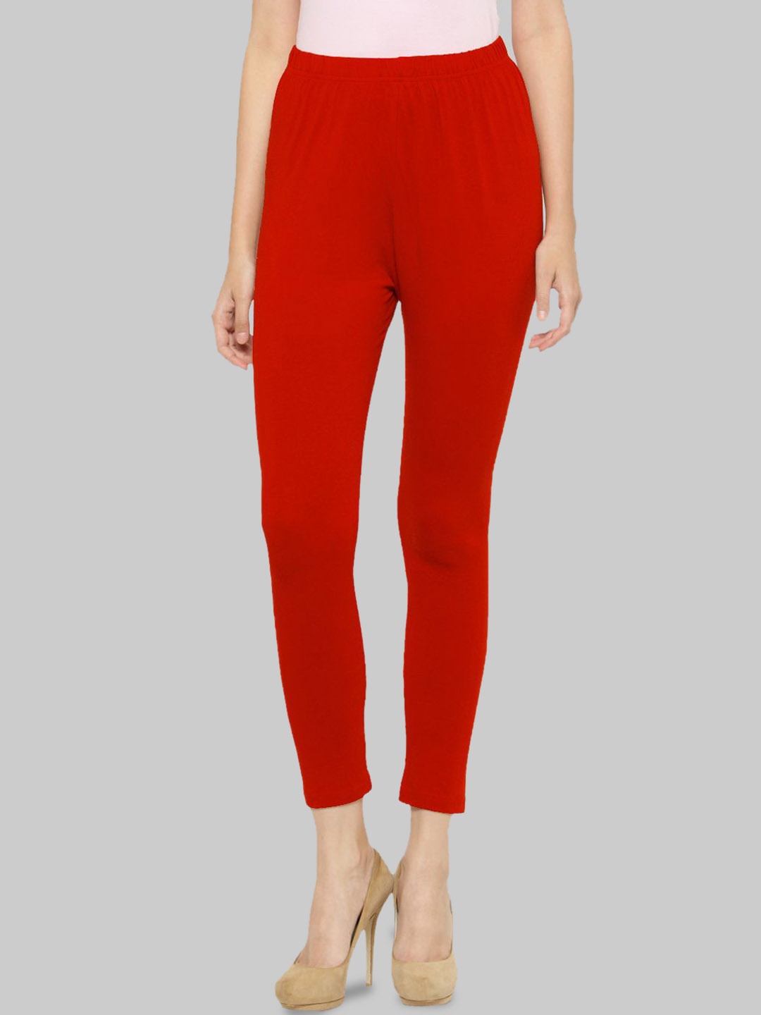 

Castle Lifestyle Women Mid-Rise Ankle-Length Leggings, Red