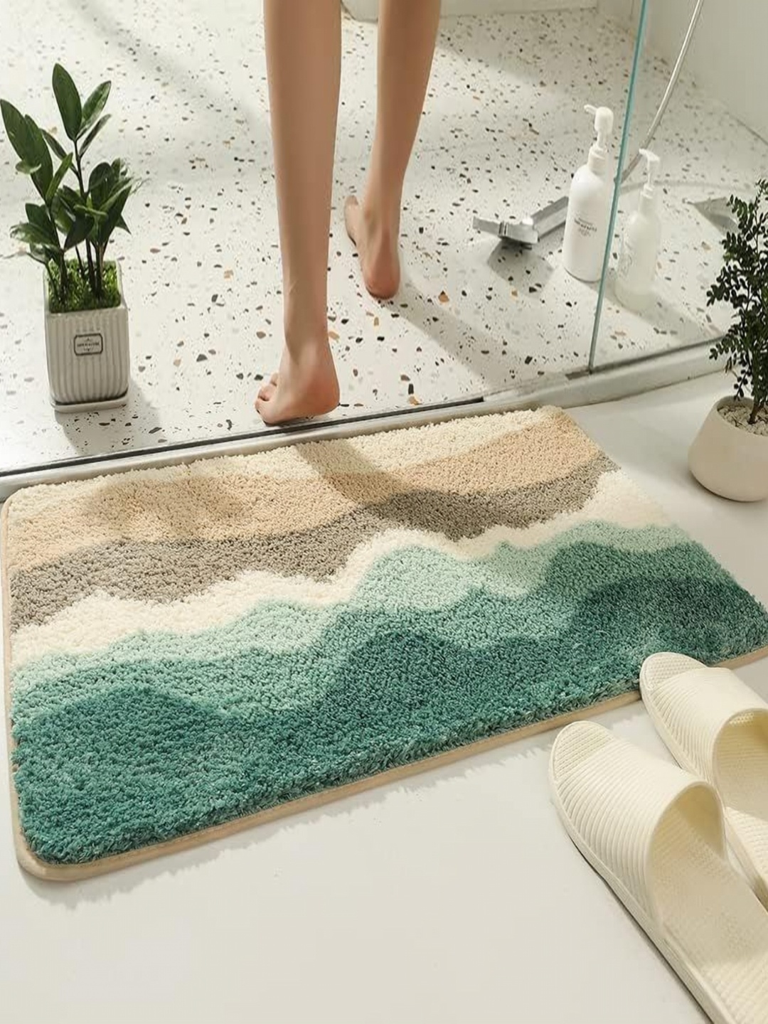 

ROSEATE Waves Bathmat 40X60 Cm, Multi