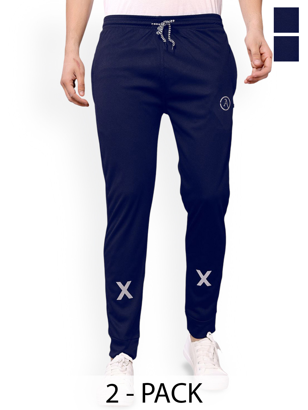 

Moda Rapido Men Pack Of 2 Mid Rise Joggers, Blue