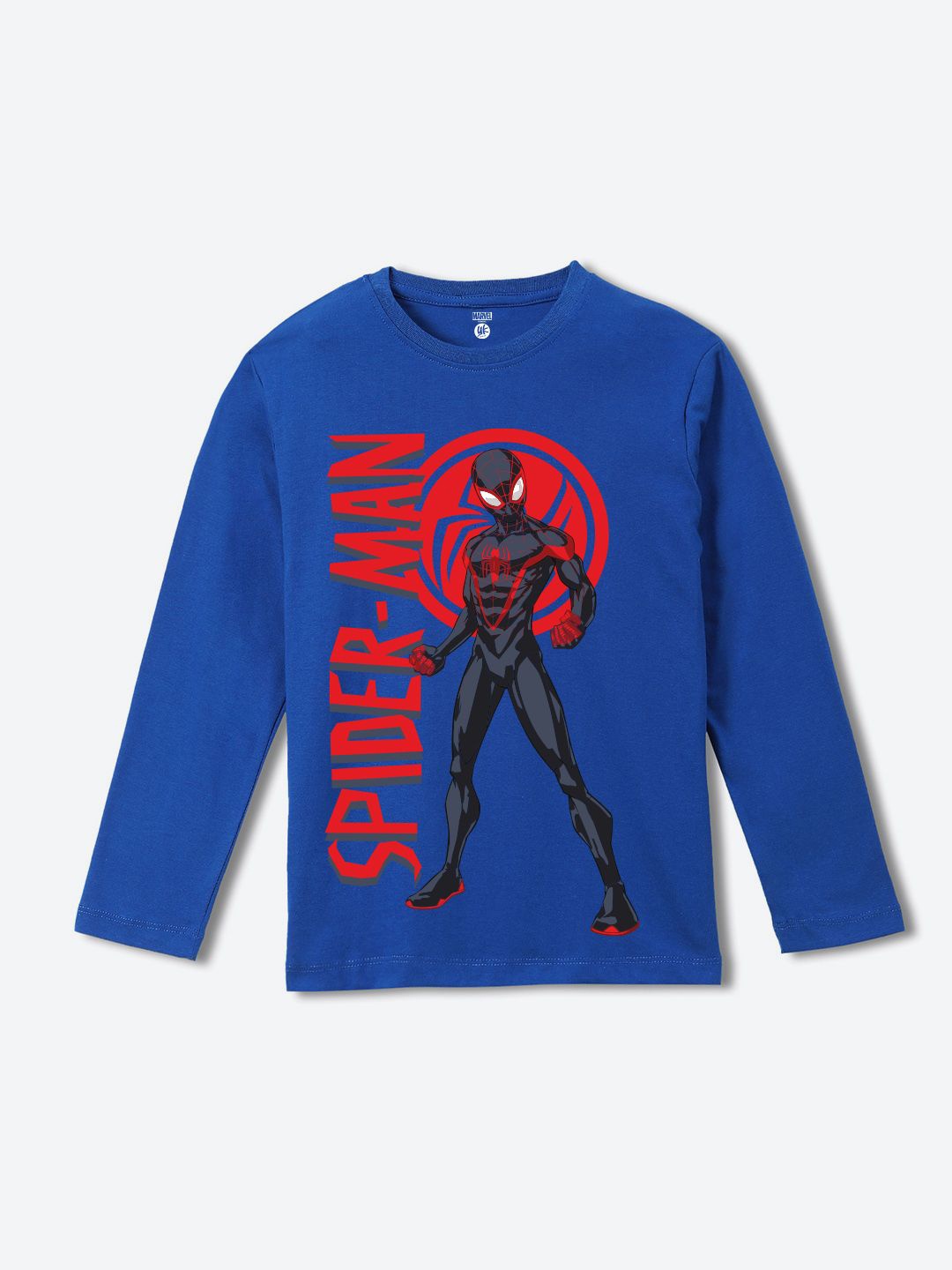 

YK Marvel Boys Spider-Man Graphic Printed Round Neck Cotton T-shirt, Blue