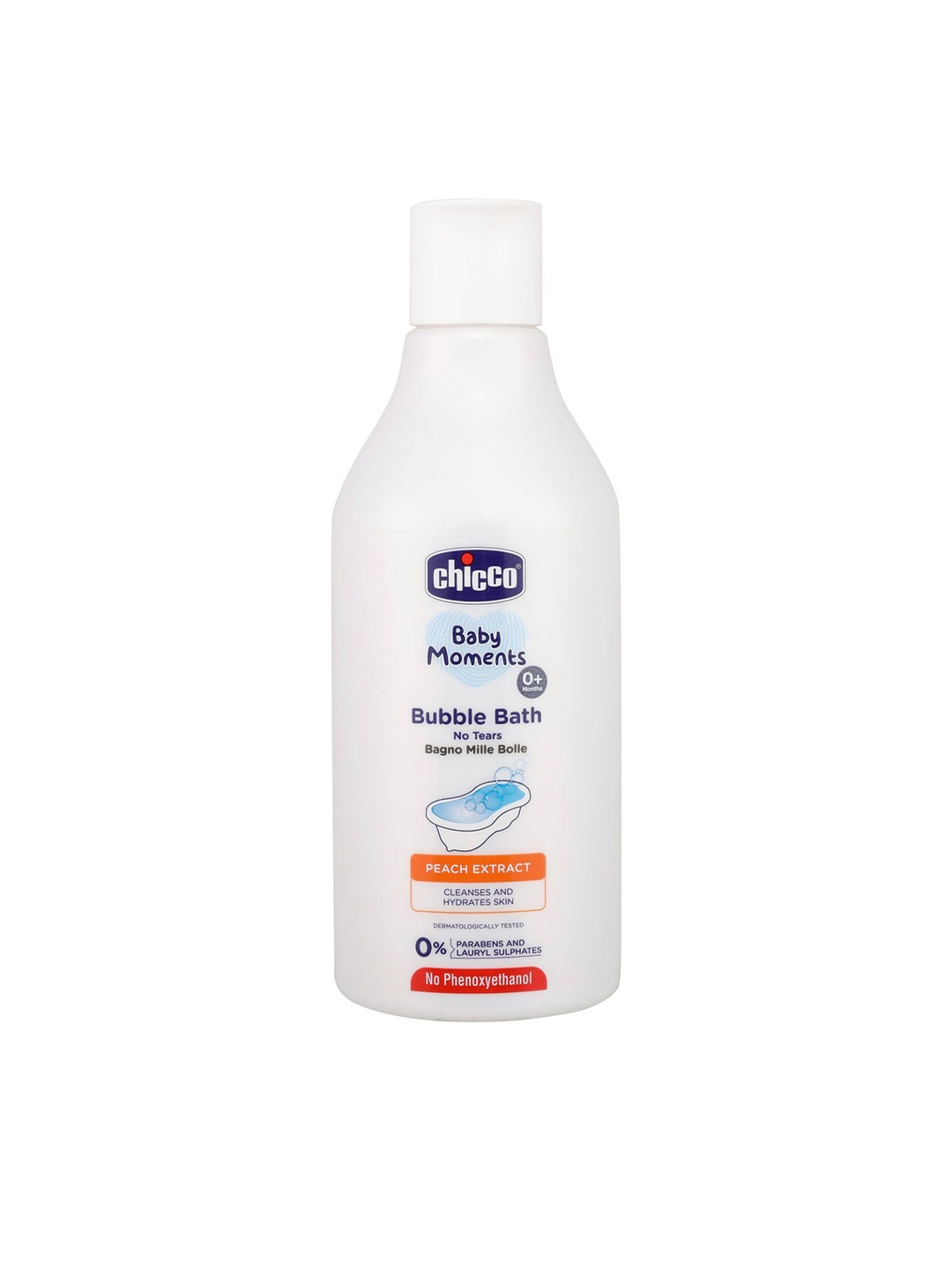

Chicco Baby Moments Bubble Bath With Peach Extracts- 300 ml, White