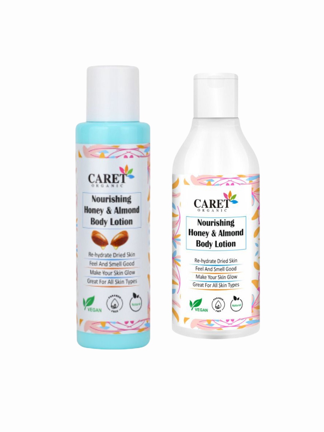 

CARET ORGANIC Set Of 2 Nourishing Honey & Almond Body Lotion, White