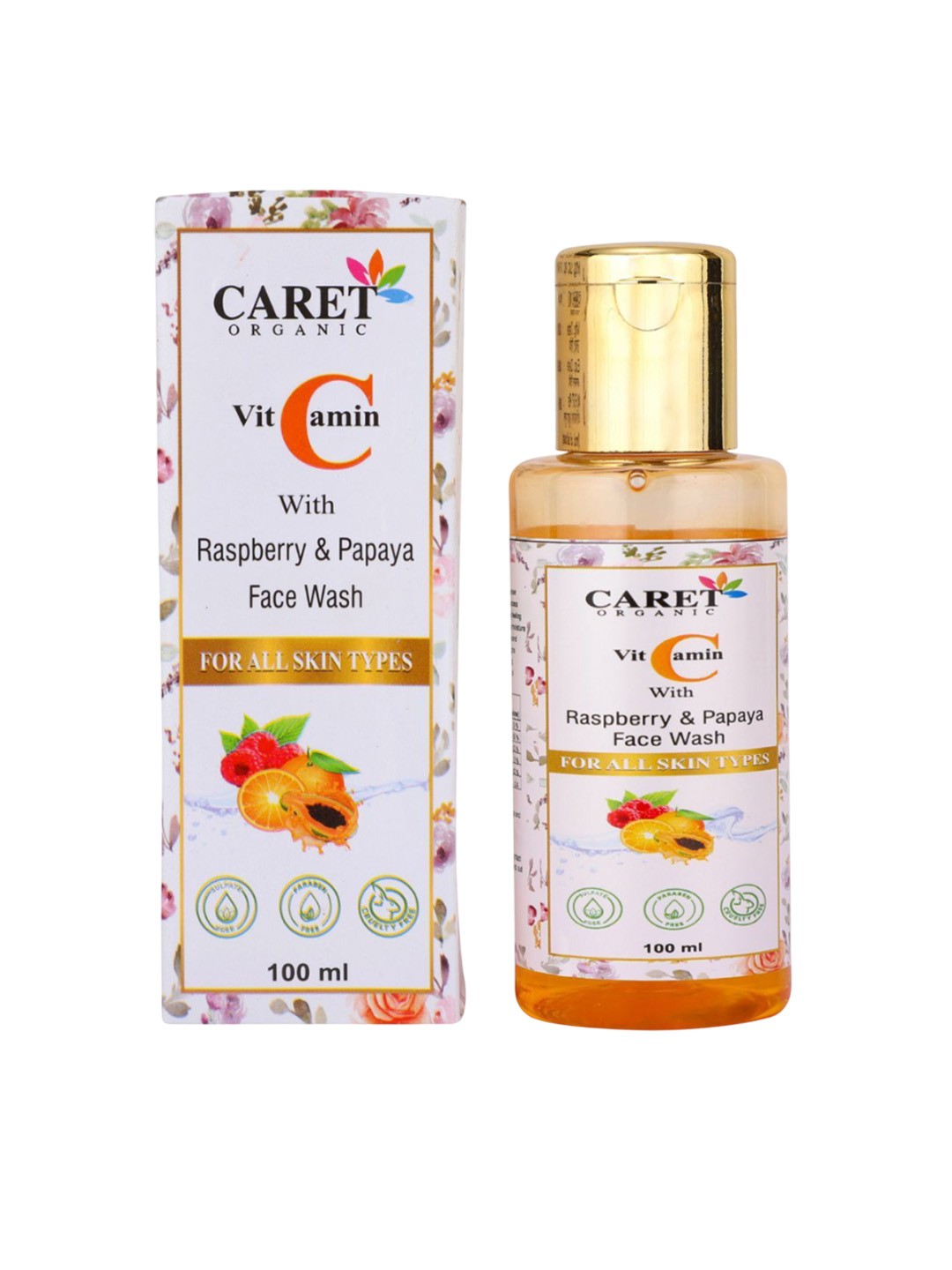 

CARET ORGANIC Set Of 2 Almond Body Lotion - 250 ml & Papaya Face Wash - 100 ml, White