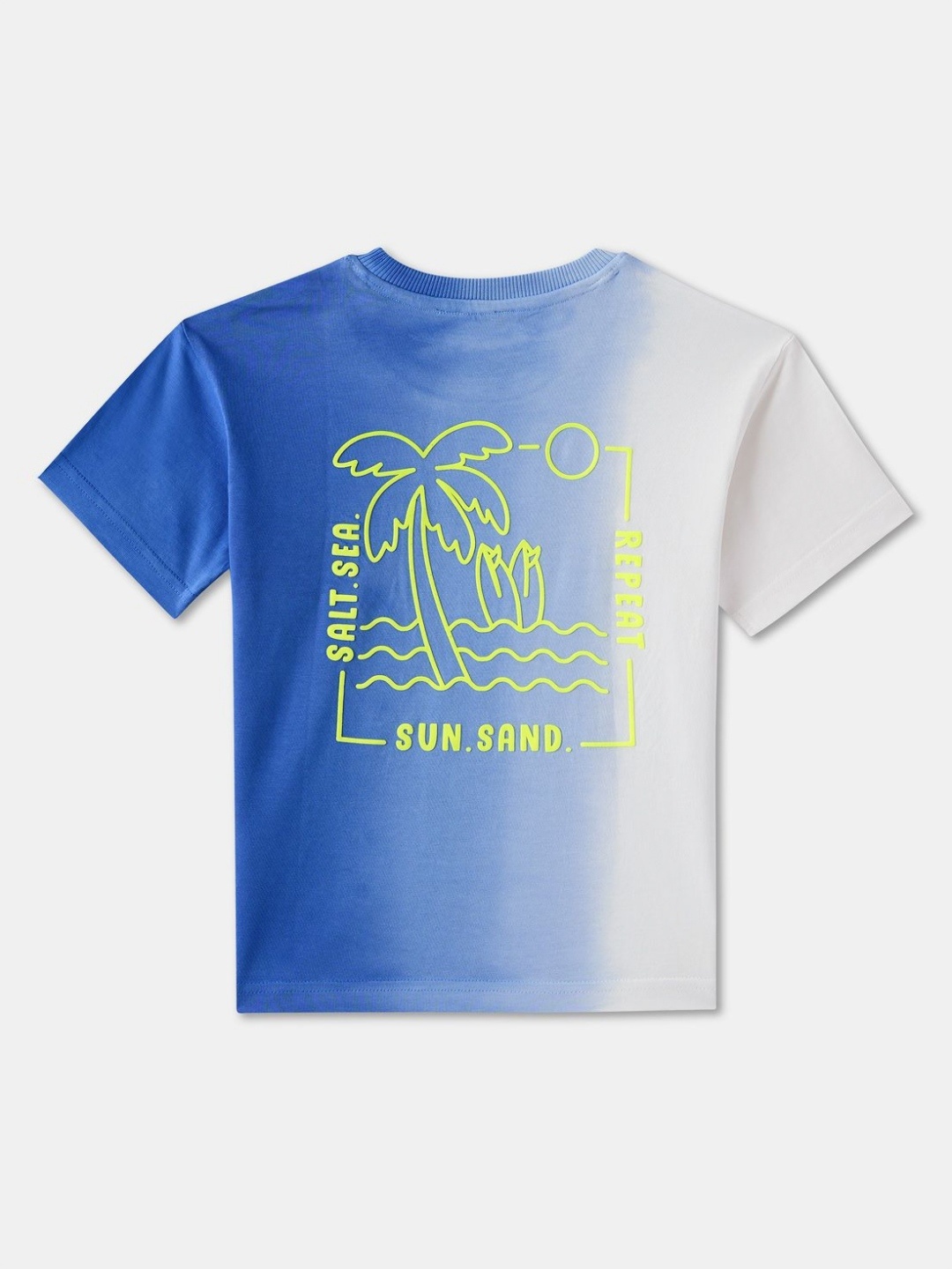 R&B Boys Graphic Printed Round Neck Cotton T-shirt, Navy blue