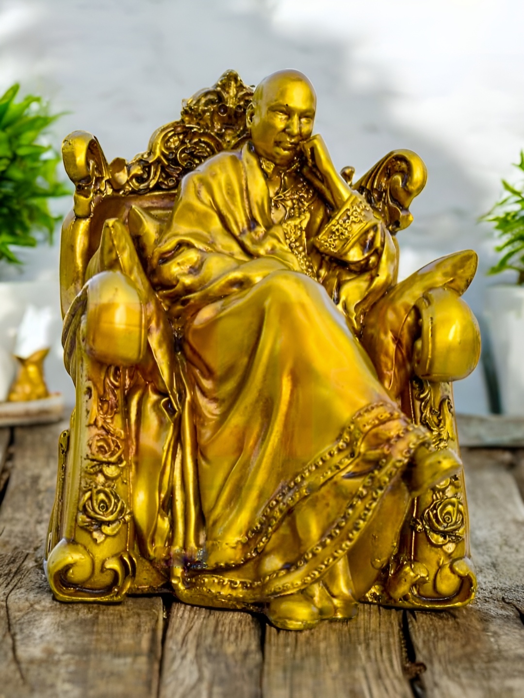

VIVARS CRAFT Gold-Toned Religious Figurine Showpiece
