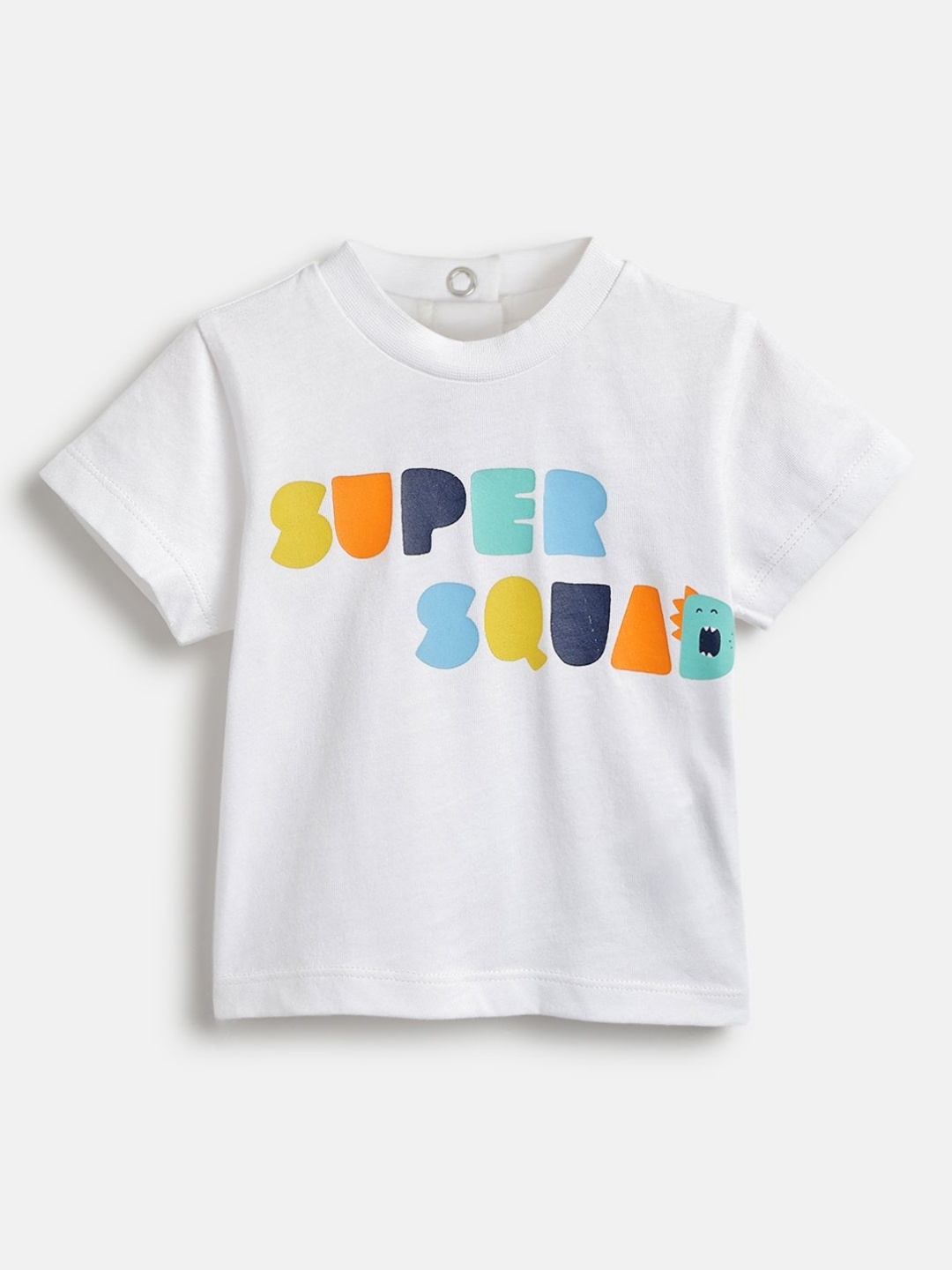 

Chicco Boys Typography Printed Round Neck Cotton T-shirt, White