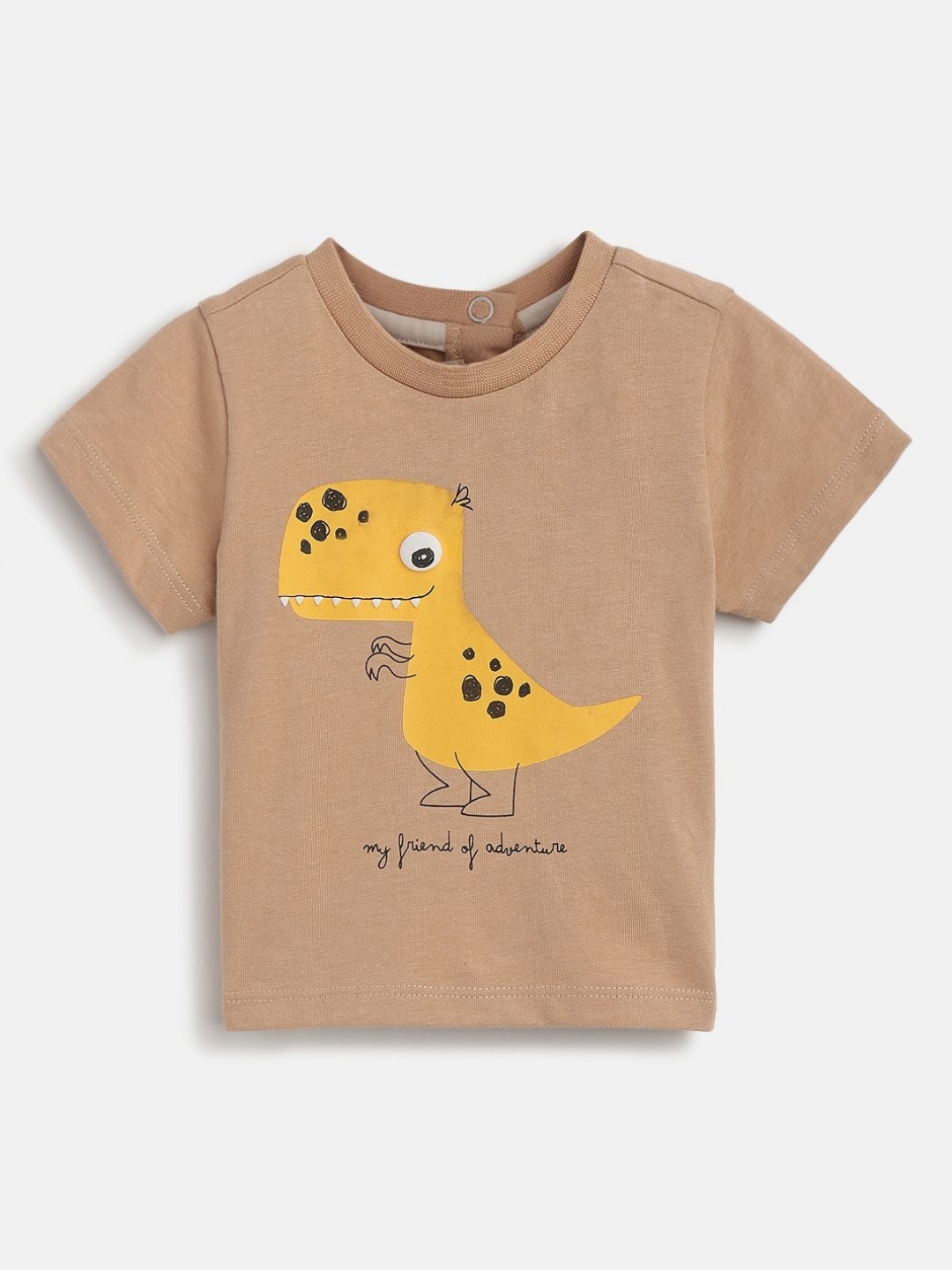 

Chicco Boys Graphic Printed Round Neck Cotton T-shirt, Brown