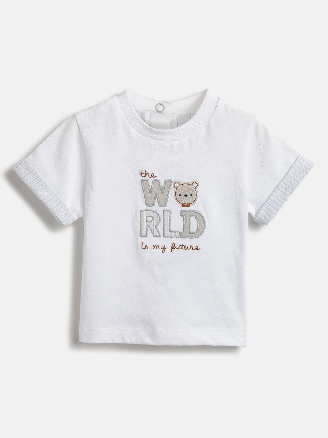 

Chicco Boys Typography Printed Round Neck Cotton T-shirt, White
