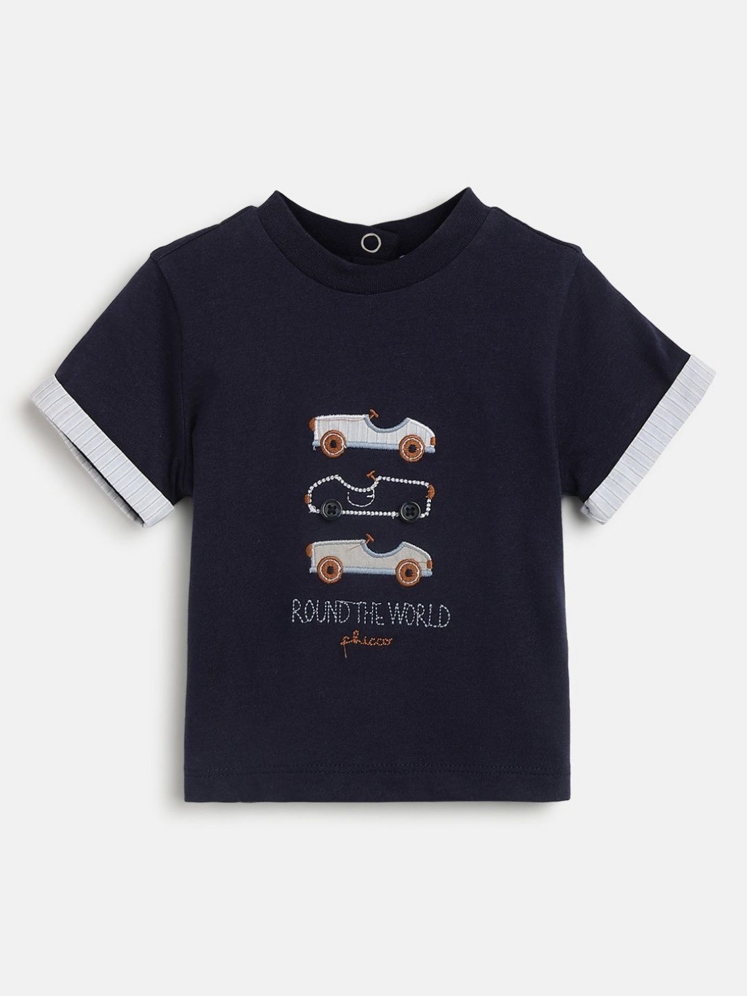 

Chicco Boys Graphic Printed Round Neck Cotton T-shirt, Navy blue