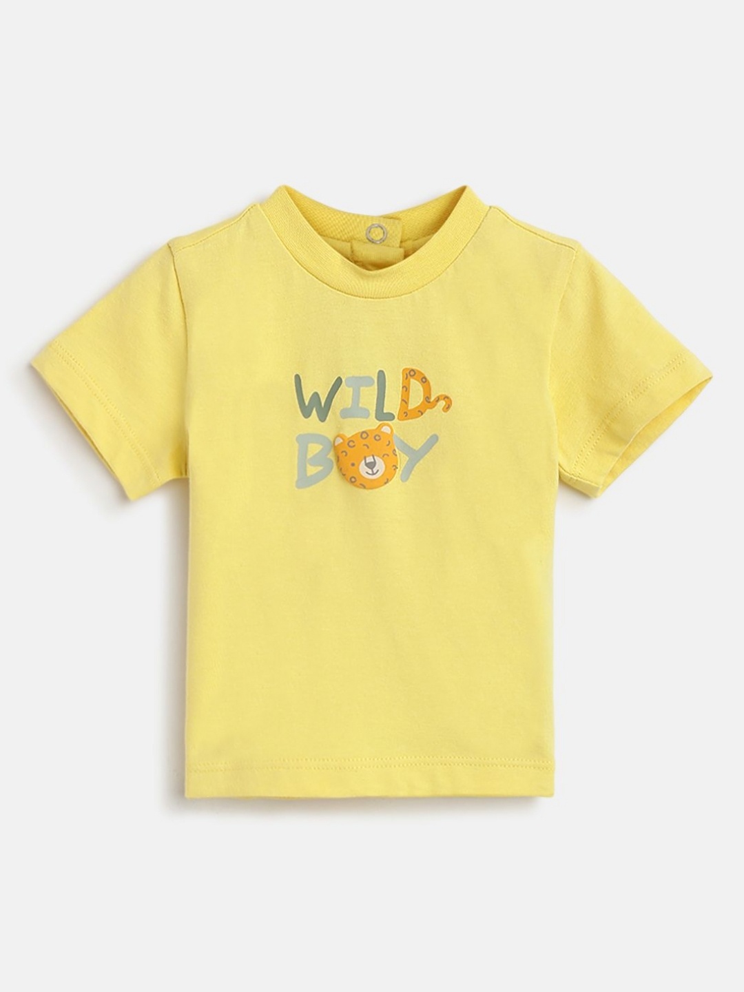 

Chicco Boys Typography Printed Round Neck Cotton T-shirt, Yellow