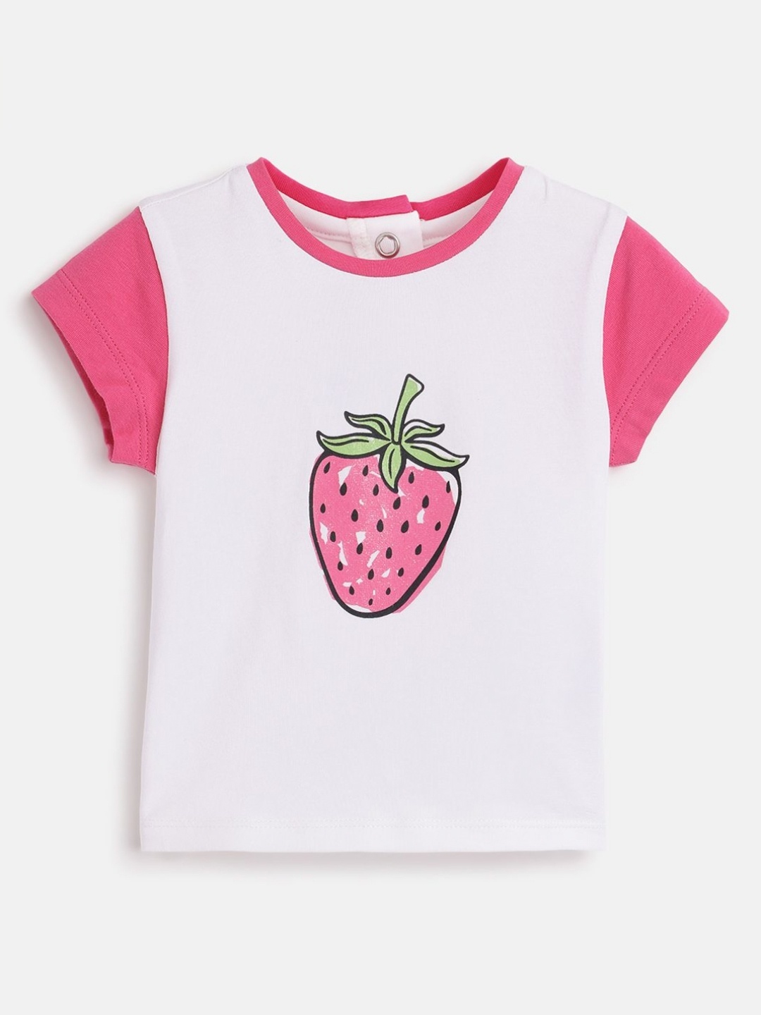 

Chicco Girls Graphic Printed Round Neck Cotton T-shirt, White