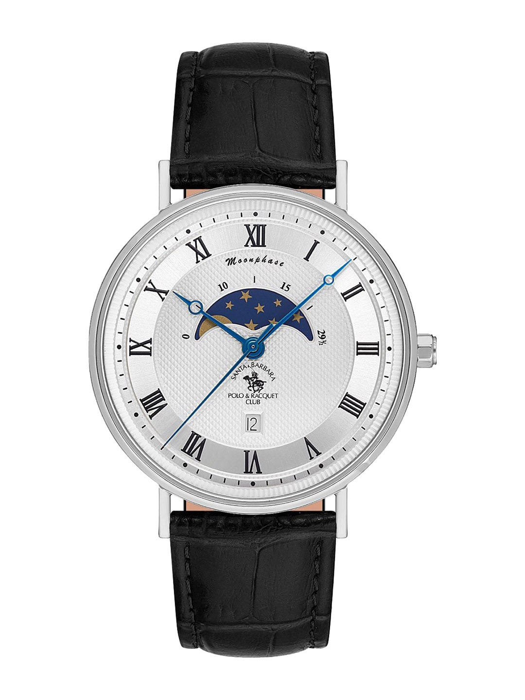 

SANTA BARBARA POLO & RACQUET CLUB Men Dial & Leather Straps Analogue Watch SB.4.10014-1, Silver