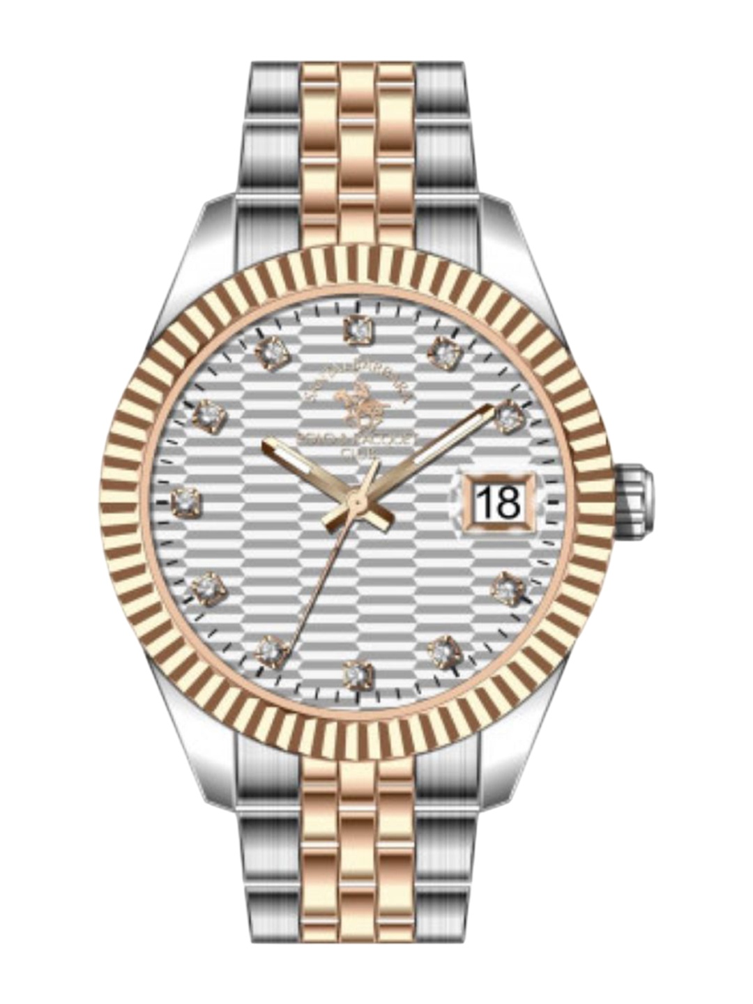 

SANTA BARBARA POLO & RACQUET CLUB Women Embellished Dial Analogue Watch SB.1.10643-4, White