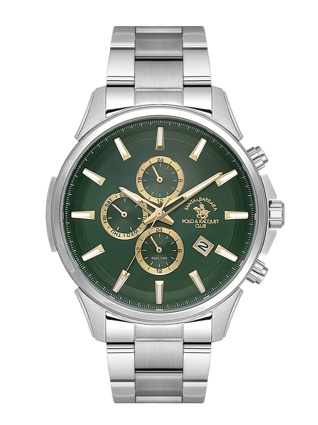

SANTA BARBARA POLO & RACQUET CLUB Men Stainless Steel Watch Winter Collection 2025, Green