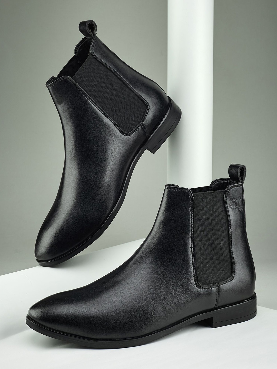 

Duke Men High-Top Chelsea Boots, Black