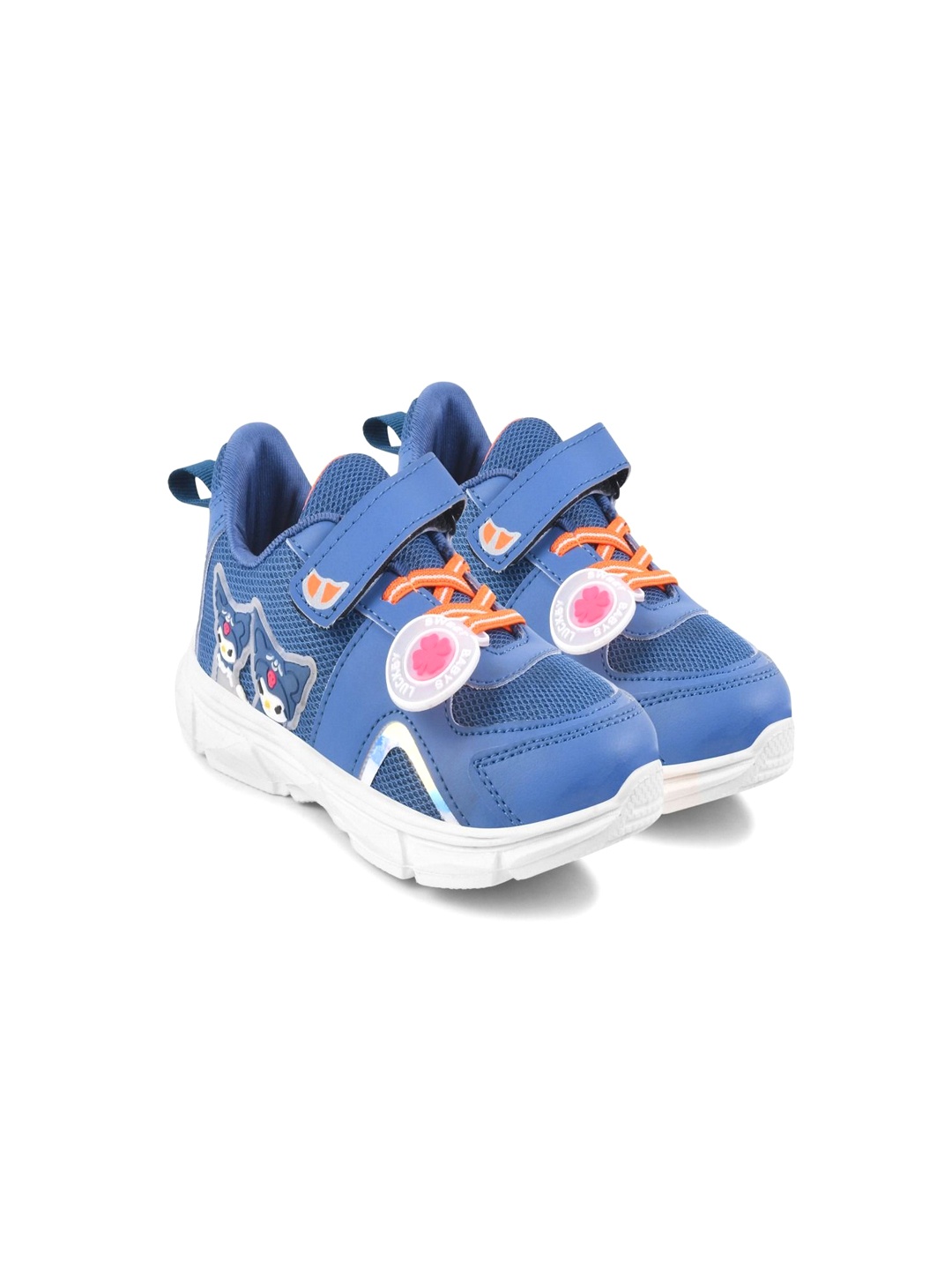 

PU-PINE Boys Woven Design Sneakers, Blue