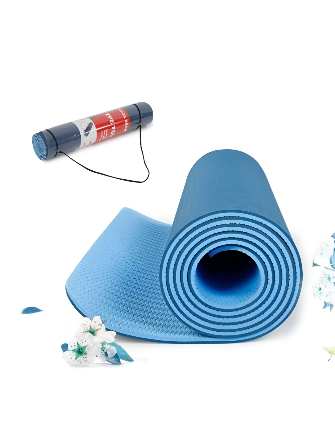 

Arrowmax TPE Eco Friendly Fitness Exercise Yoga Mat With Carrying Strap, Blue