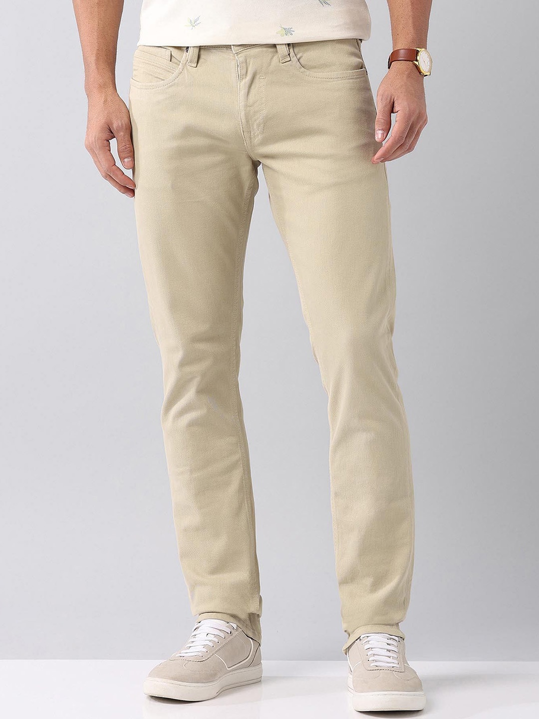 

AD By Arvind Men Slim Fit Jeans, Beige