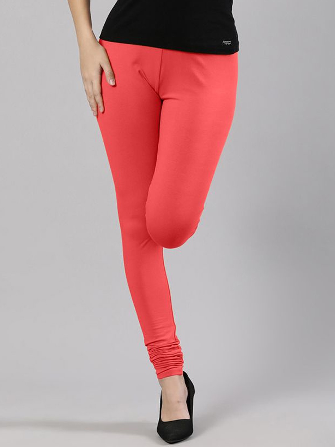 

Femmora Mid-Rise Churidar-Length Leggings, Rose