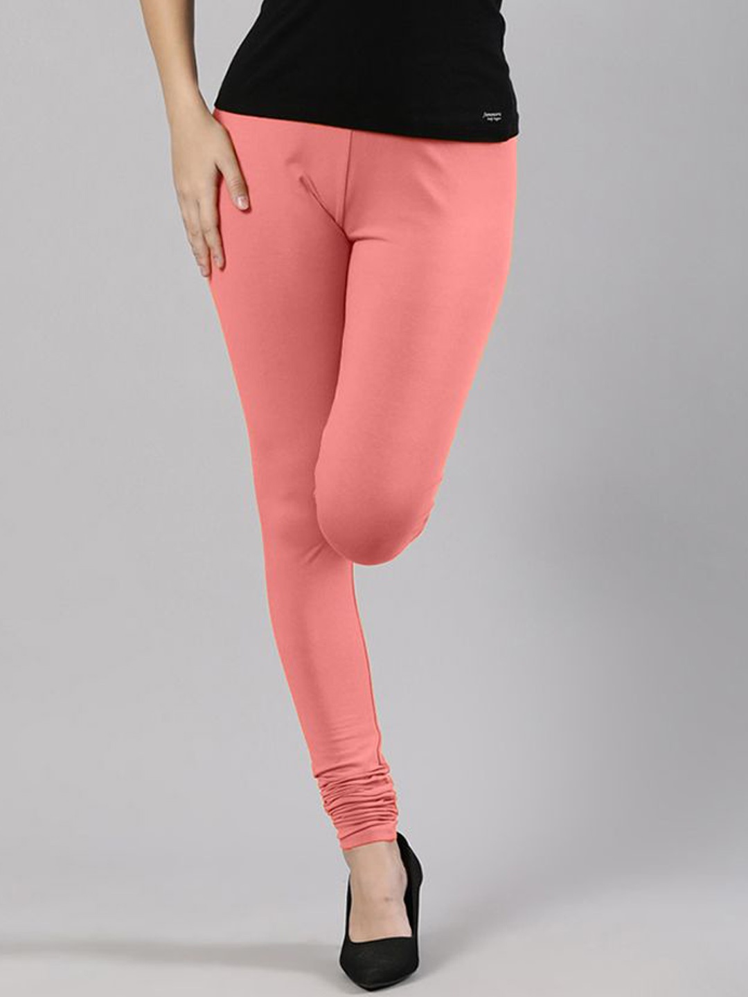 

Femmora Mid-Rise Churidar-Length Leggings, Rose