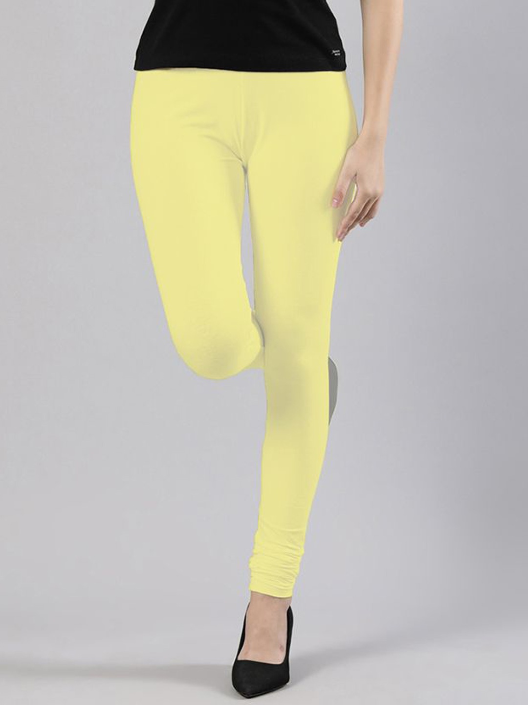 

Femmora Mid-Rise Churidar-Length Leggings, Yellow