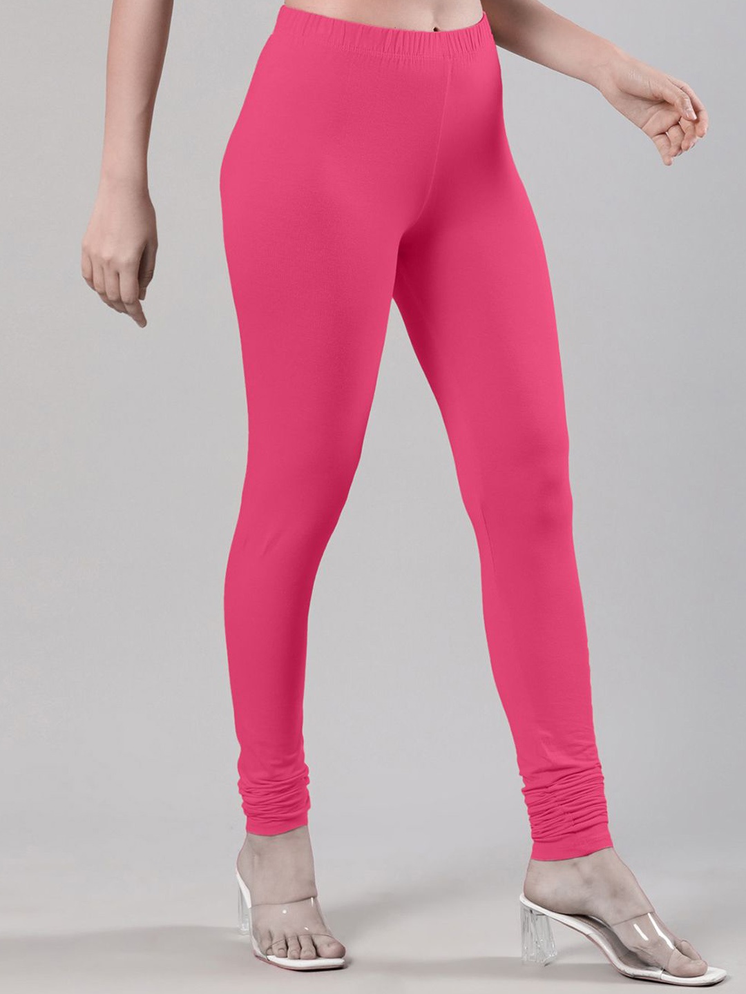 

Femmora Mid-Rise Churidar-Length Leggings, Fuchsia