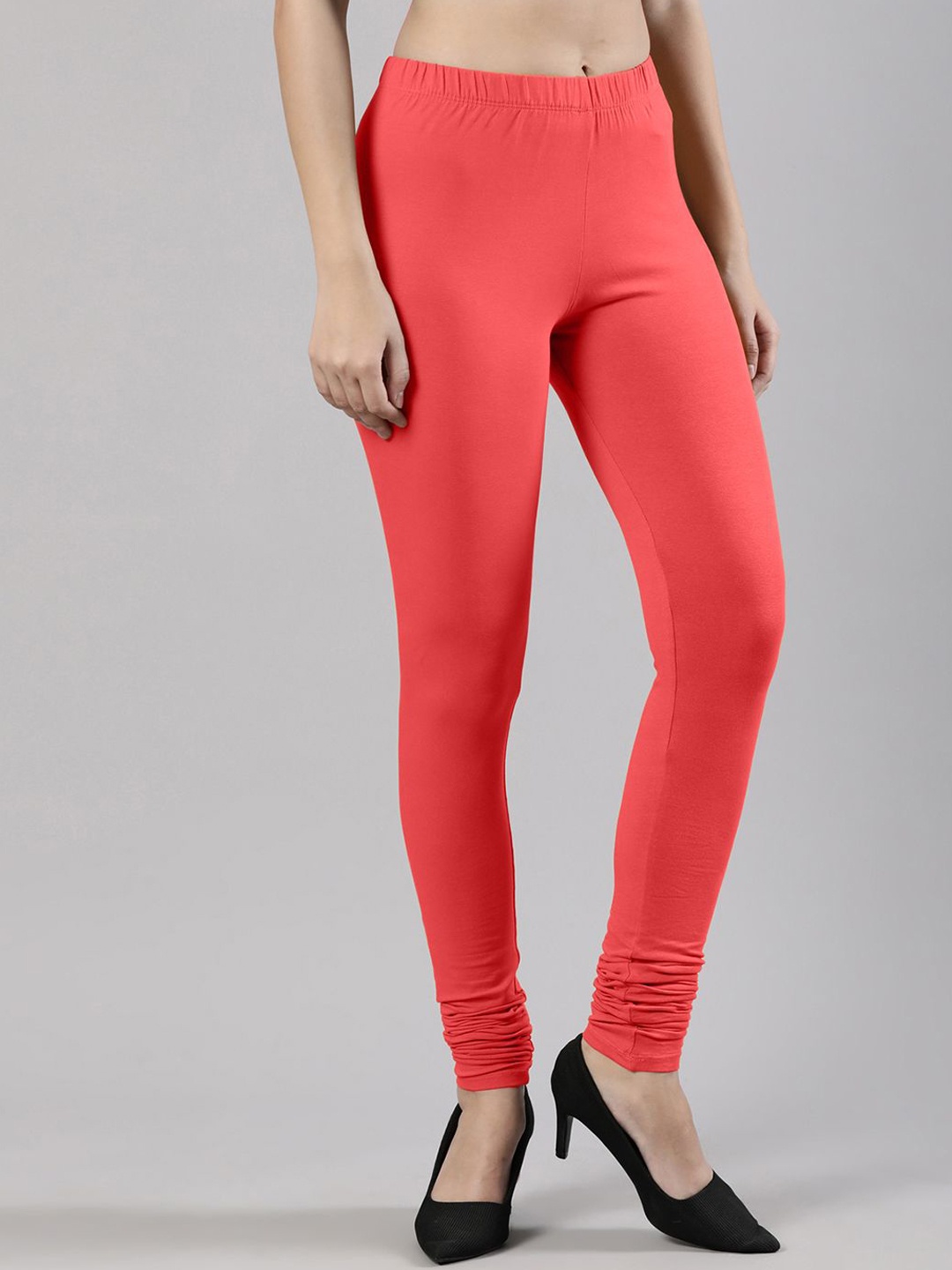 

Femmora Mid-Rise Churidar-Length Leggings, Rose
