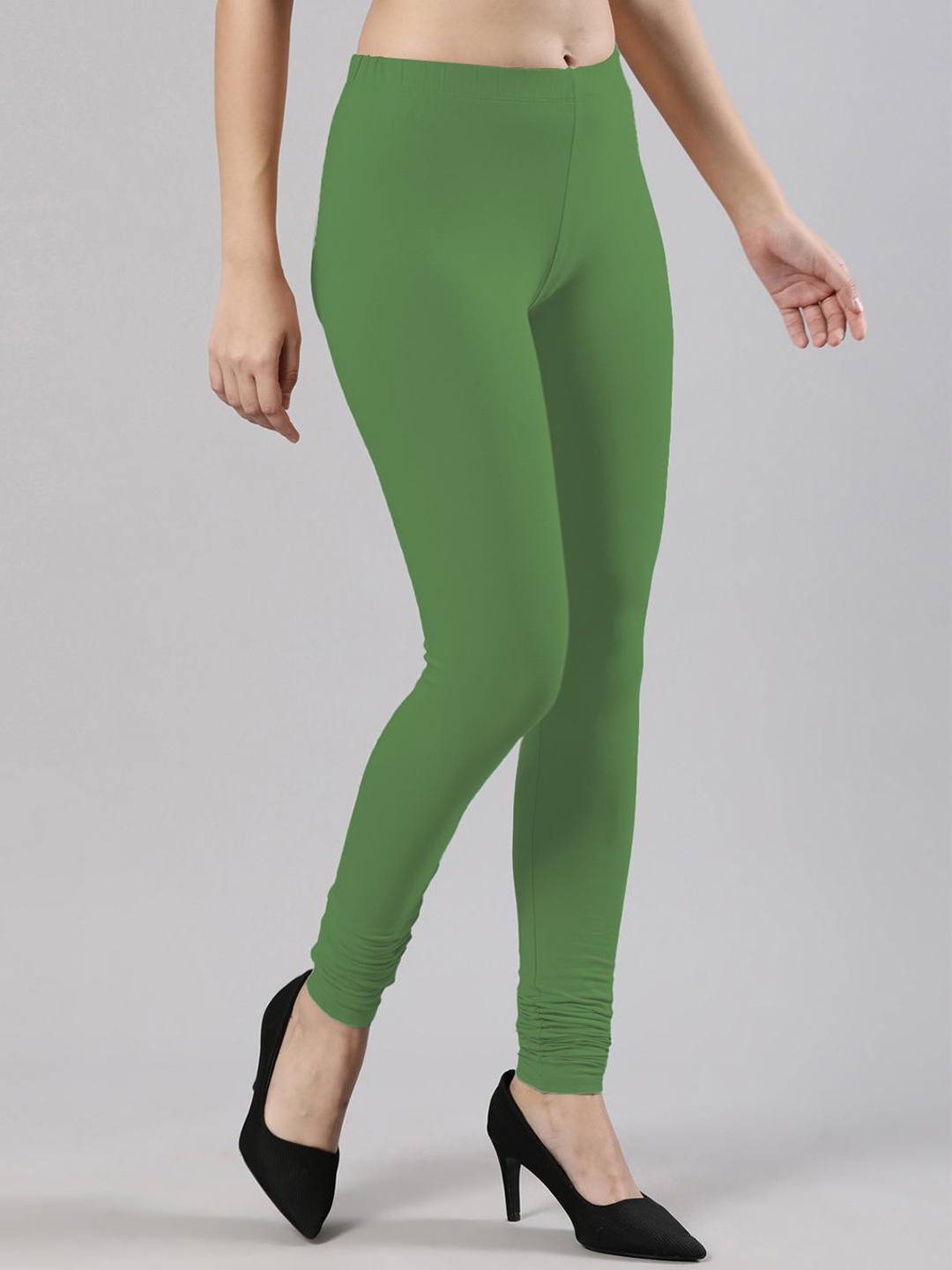 

Femmora Mid-Rise Churidar-Length Leggings, Sea green