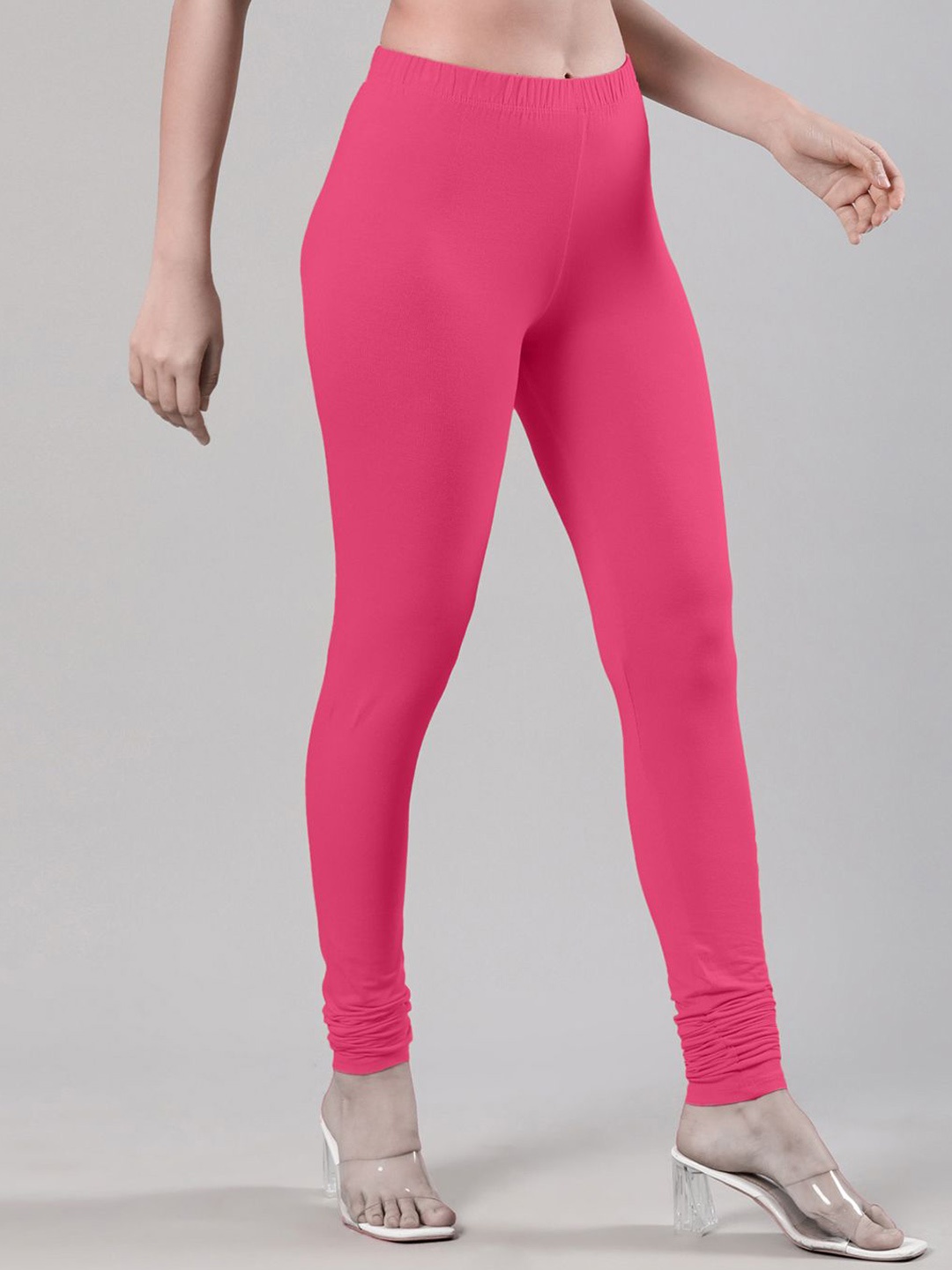

Femmora Mid-Rise Churidar-Length Leggings, Fuchsia