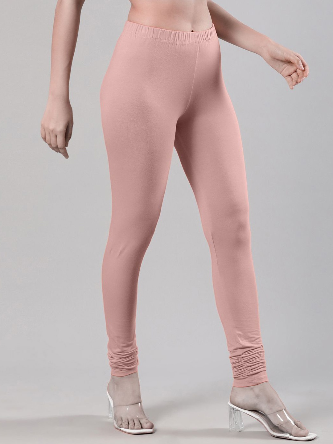 

Femmora Mid-Rise Churidar-Length Leggings, Pink