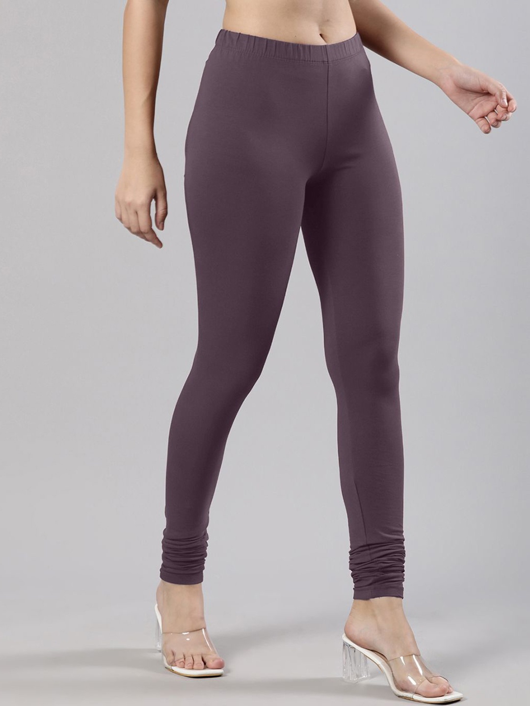 

Femmora Mid-Rise Churidar-Length Leggings, Purple