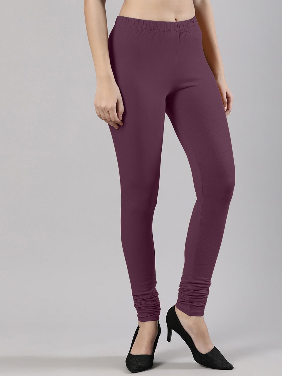 

Femmora Mid-Rise Churidar-Length Leggings, Purple