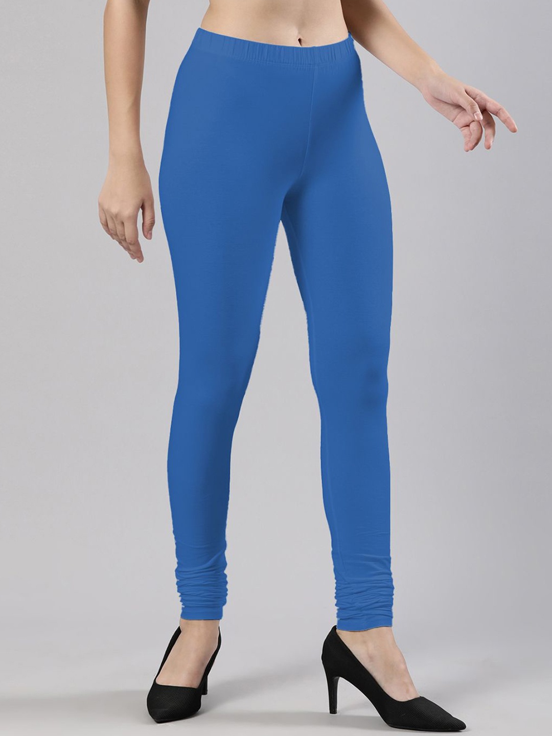 

Femmora Mid-Rise Churidar-Length Leggings, Blue