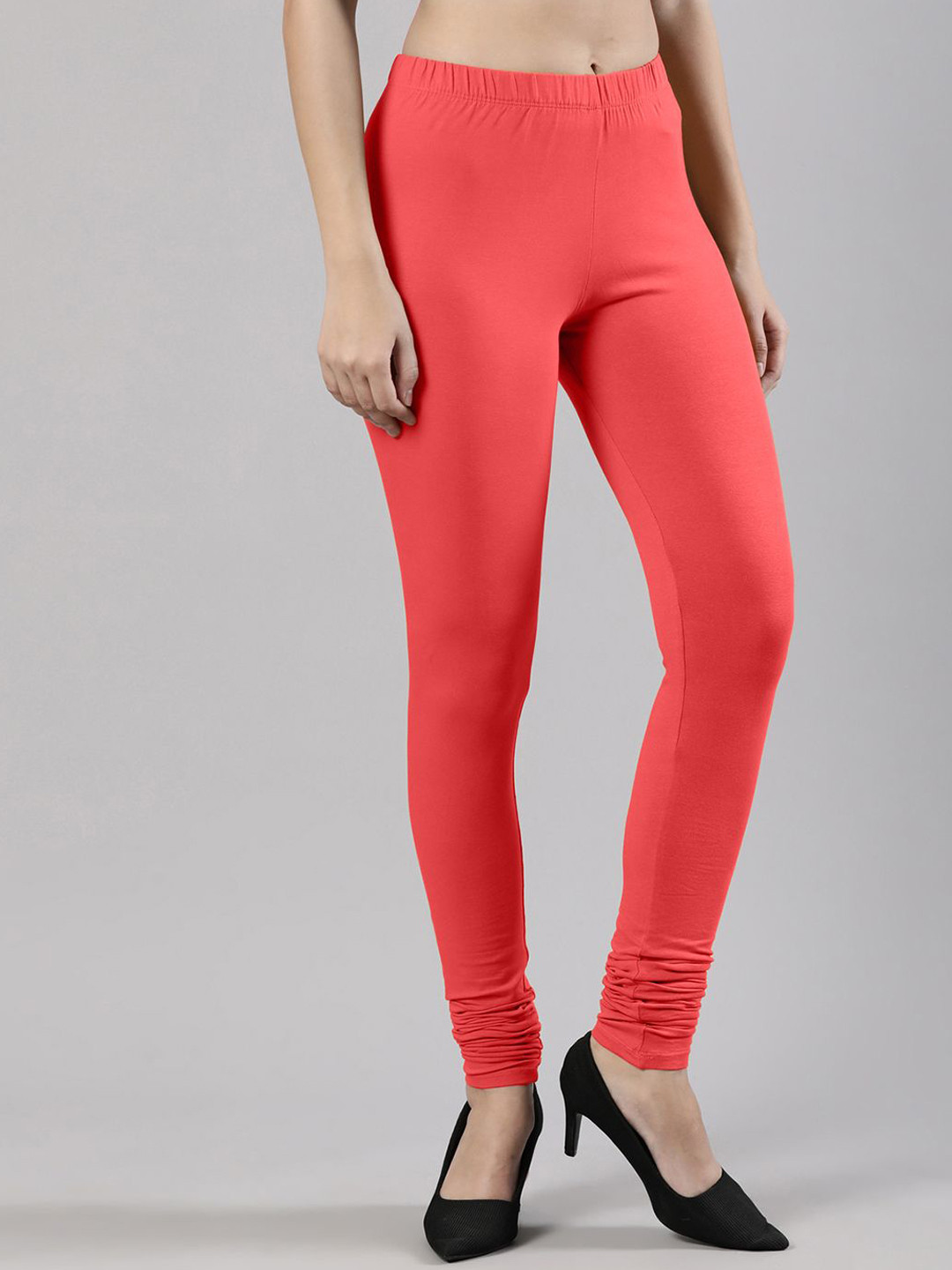 

Femmora Mid-Rise Churidar-Length Leggings, Rose