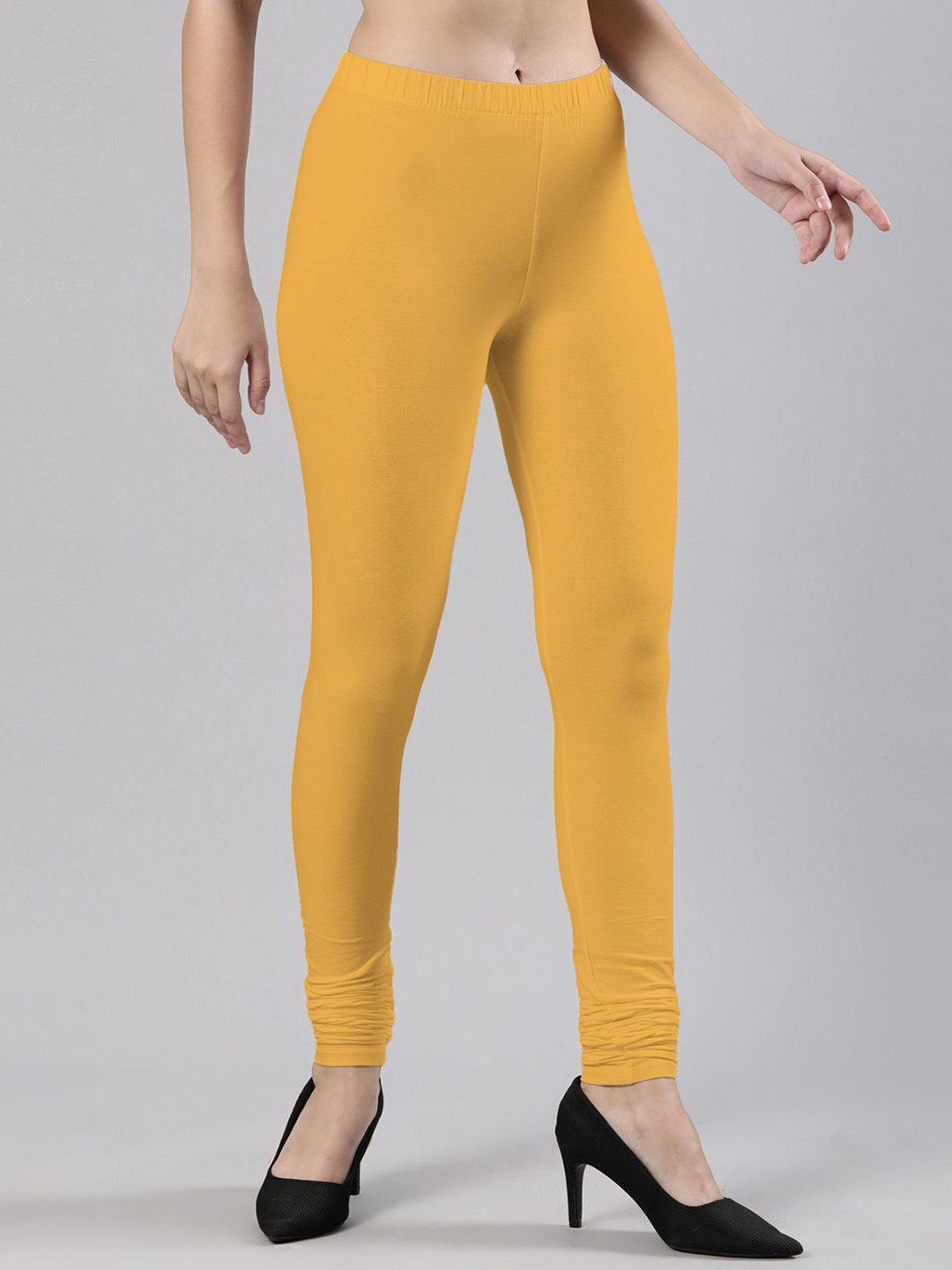 

Femmora Mid-Rise Churidar-Length Leggings, Yellow