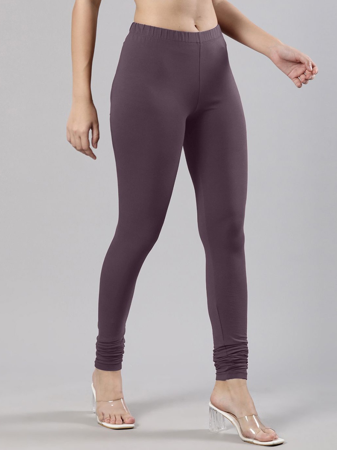 

Femmora Mid-Rise Churidar-Length Leggings, Purple