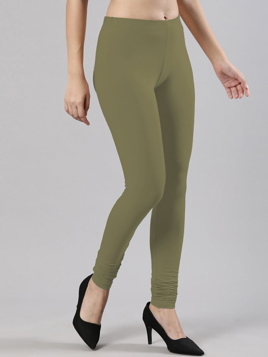 

Femmora Churidar Length Leggings, Olive