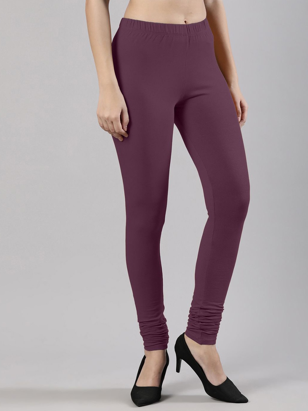 

Femmora Mid-Rise Churidar-Length Leggings, Purple