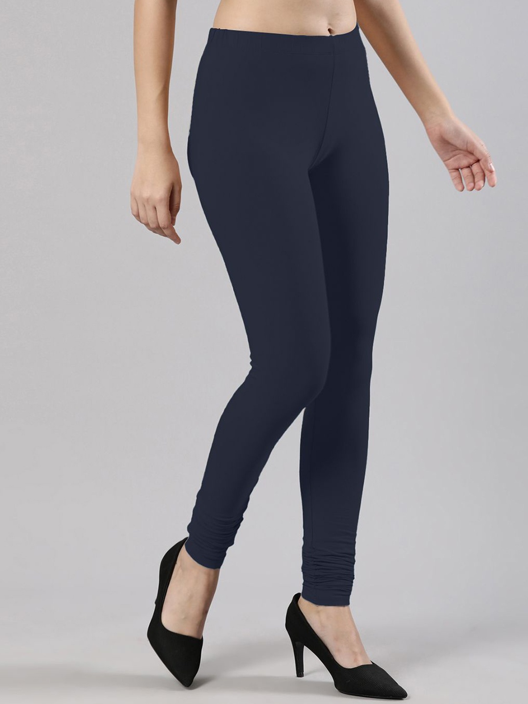 

Femmora Mid-Rise Churidar-Length Leggings, Navy blue