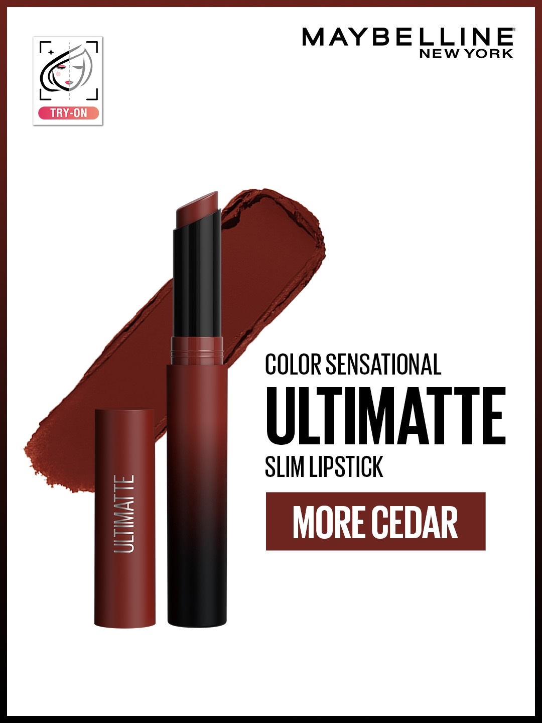 

Maybelline New York Color Sensational Ultimatte Slim Lipstick - More Cedar, Brown