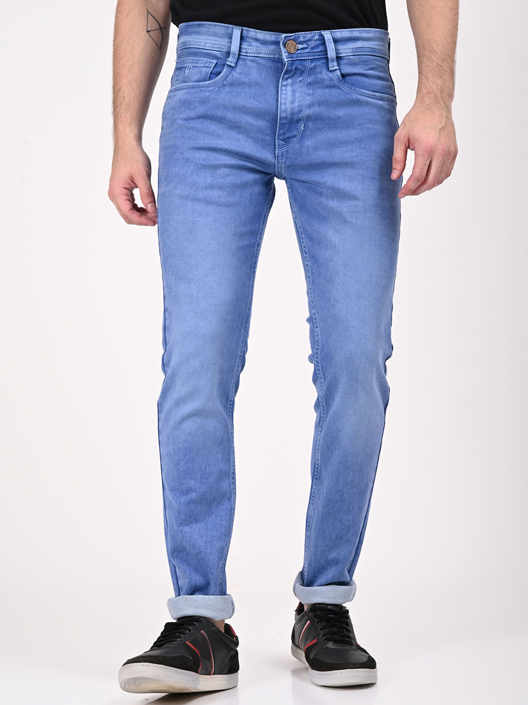

URBAN POCHE Men Slim Fit Stretchable Jeans, Blue