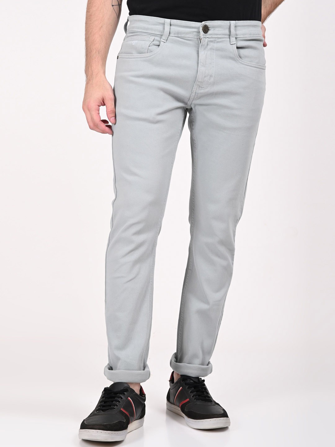 

URBAN POCHE Men Slim Fit Mid-Rise Stretchable Jeans, Green