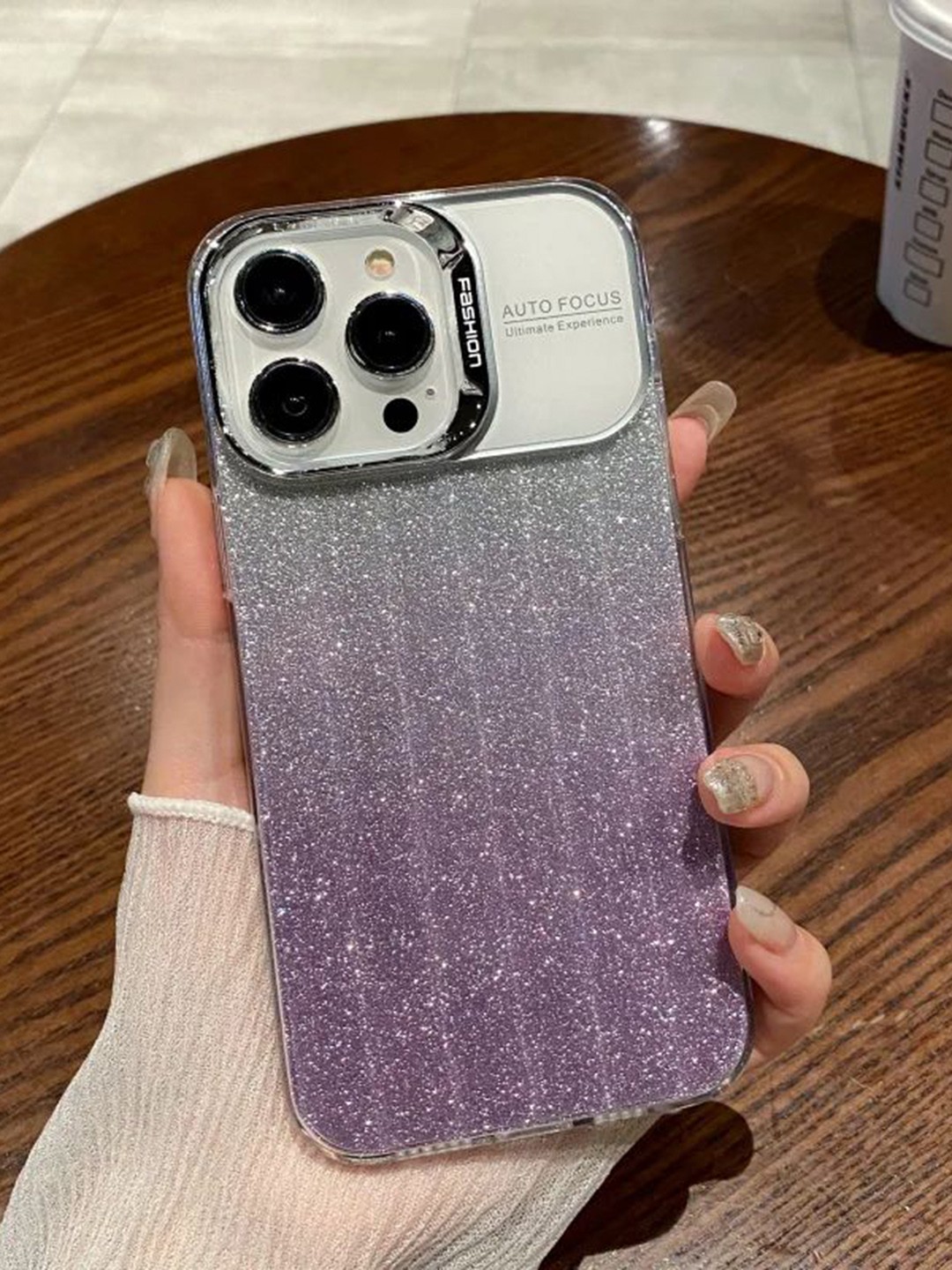 

Luxury Kase Solid Printed iPhone 13 Pro Max Back Case Mobile Accessories, Purple